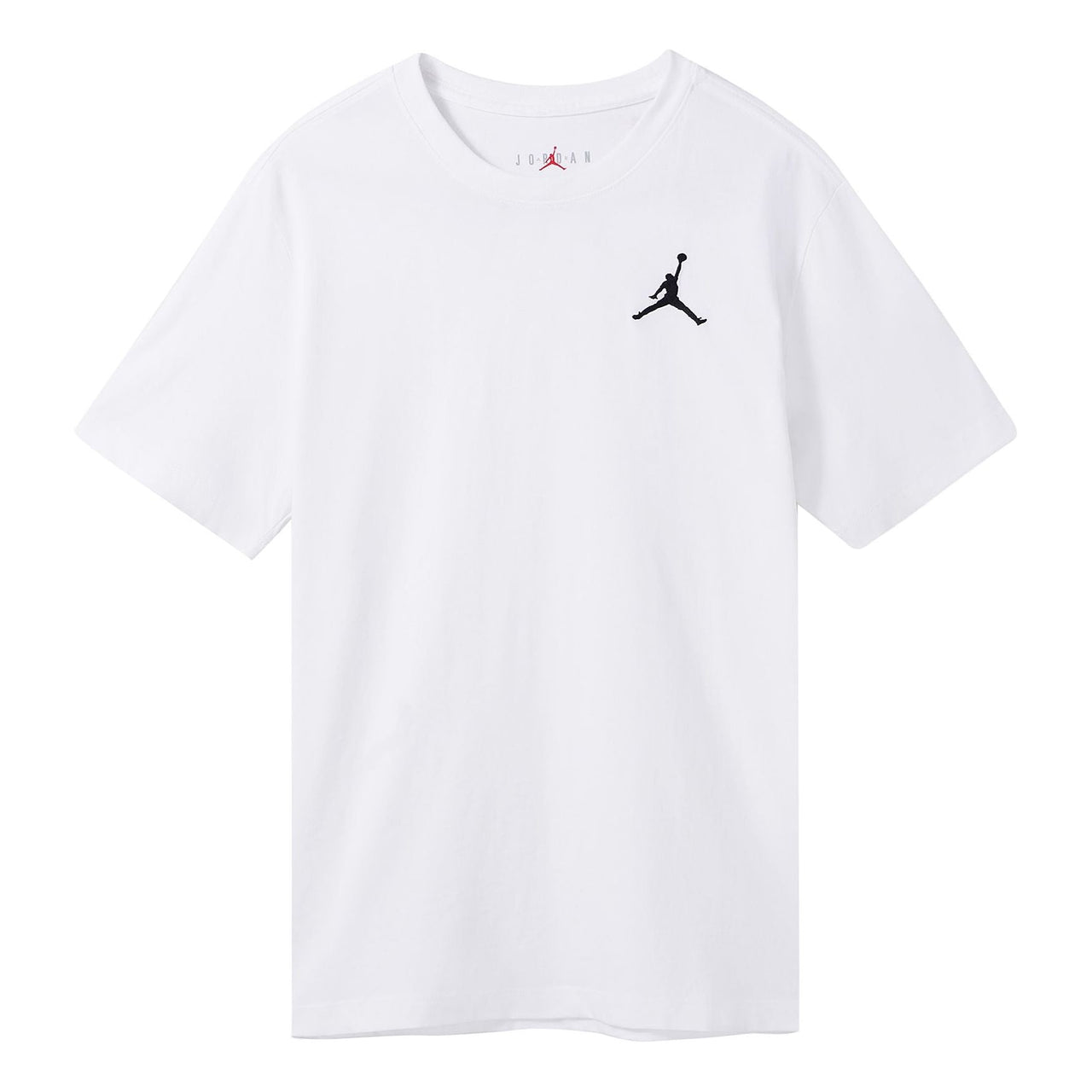 Air Jordan Jumpman Logo Embroidery Sports Round Neck Short Sleeves T Shirt Men s White DC7486-100