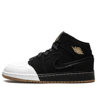 (GS) Air Jordan 1 Retro Mid 'Gold and Gum' 555112-021