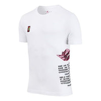 Air Jordan Alphabet Printing Short Sleeve White CZ2342-100