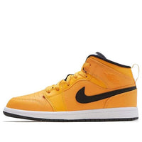 (PS) Air Jordan 1 Mid 'University Gold Black' 640734-700