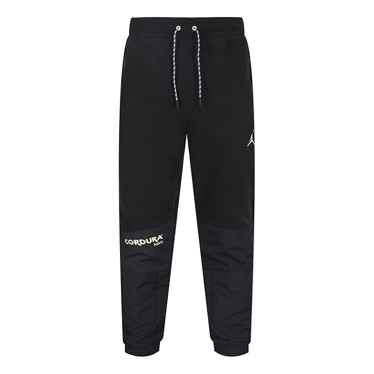 Air Jordan Winter Utility Cordura Stay Warm polar fleece Splicing Casual Sports Running Long Pants Black CT3385-010