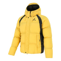 Air Jordan Contrasting Colors Printing Stay Warm Hooded Padded Jacket Yellow DA9807-781