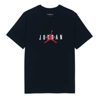 Air Jordan Alphabet Flying Man Logo Printing Round Neck Casual Short Sleeve Black DM1463-010