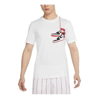 Men's Air Jordan Logo Printing Pattern Pullover Round Neck Short Sleeve White T-Shirt DZ4518-100