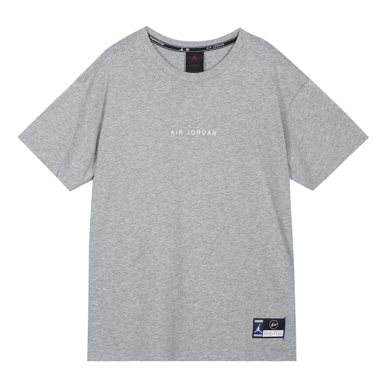 Air Jordan x Fragment Design Crossover Solid Color Round Neck Short Sleeve Gray DA2986-063