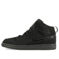 (PS) Air Jordan 1 Mid 'All Black' 640734-056