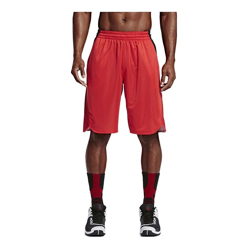 Men's Air Jordan Contrasting Colors Gradient Straight Sports Basketball Shorts Red 'Light Crimson Black' 800921-696