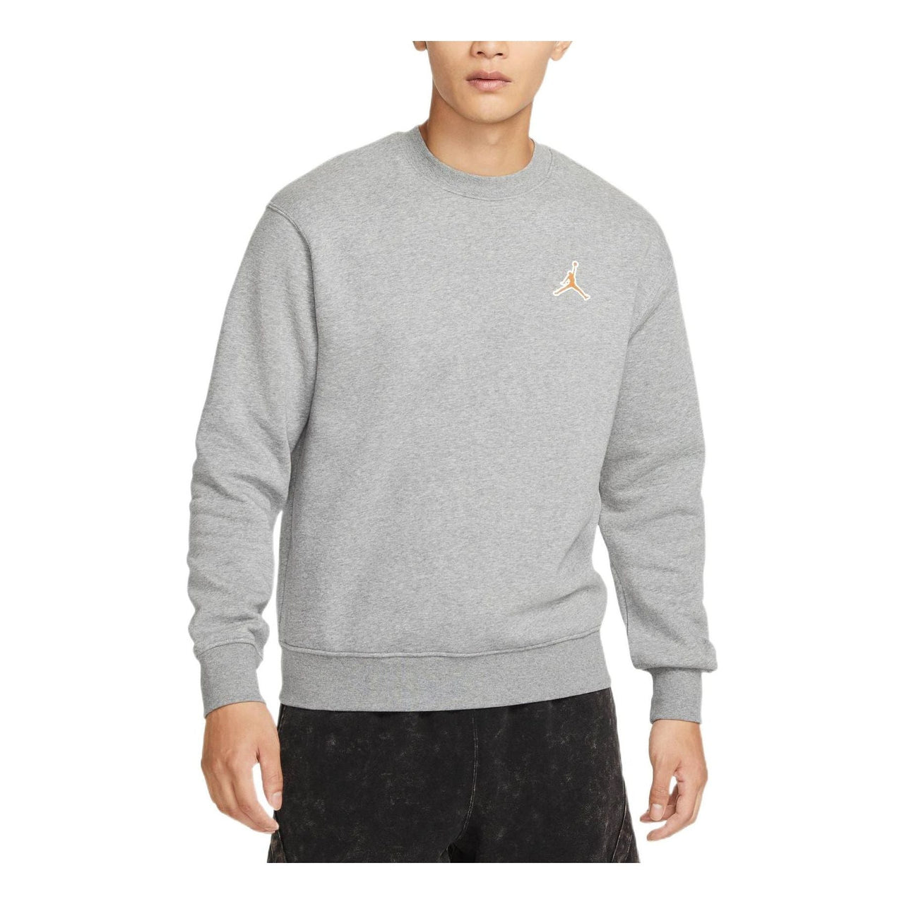 Air Jordan Classic Flying Solid Color Fleece Lined Round Neck Sweatshirt 'Carbon Grey' FD0594-091