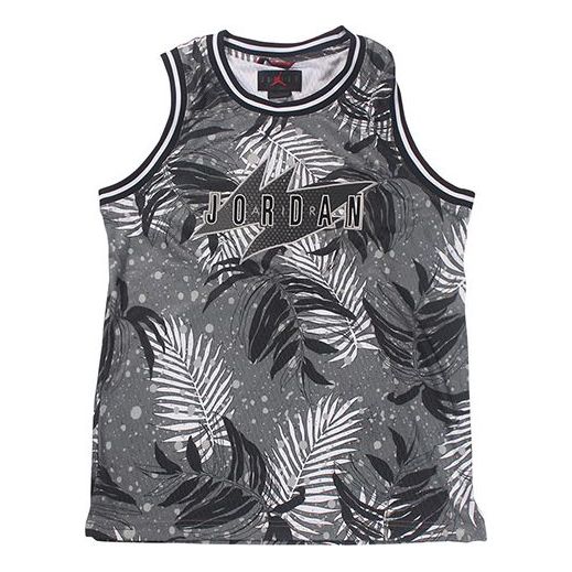 Air Jordan Wings Brown Printing Basketball Vest Gray CJ4315-084