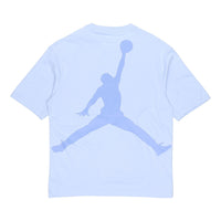 Men's Air Jordan Casual Sports Breathable Short Sleeve Blue T-Shirt DR9621-468