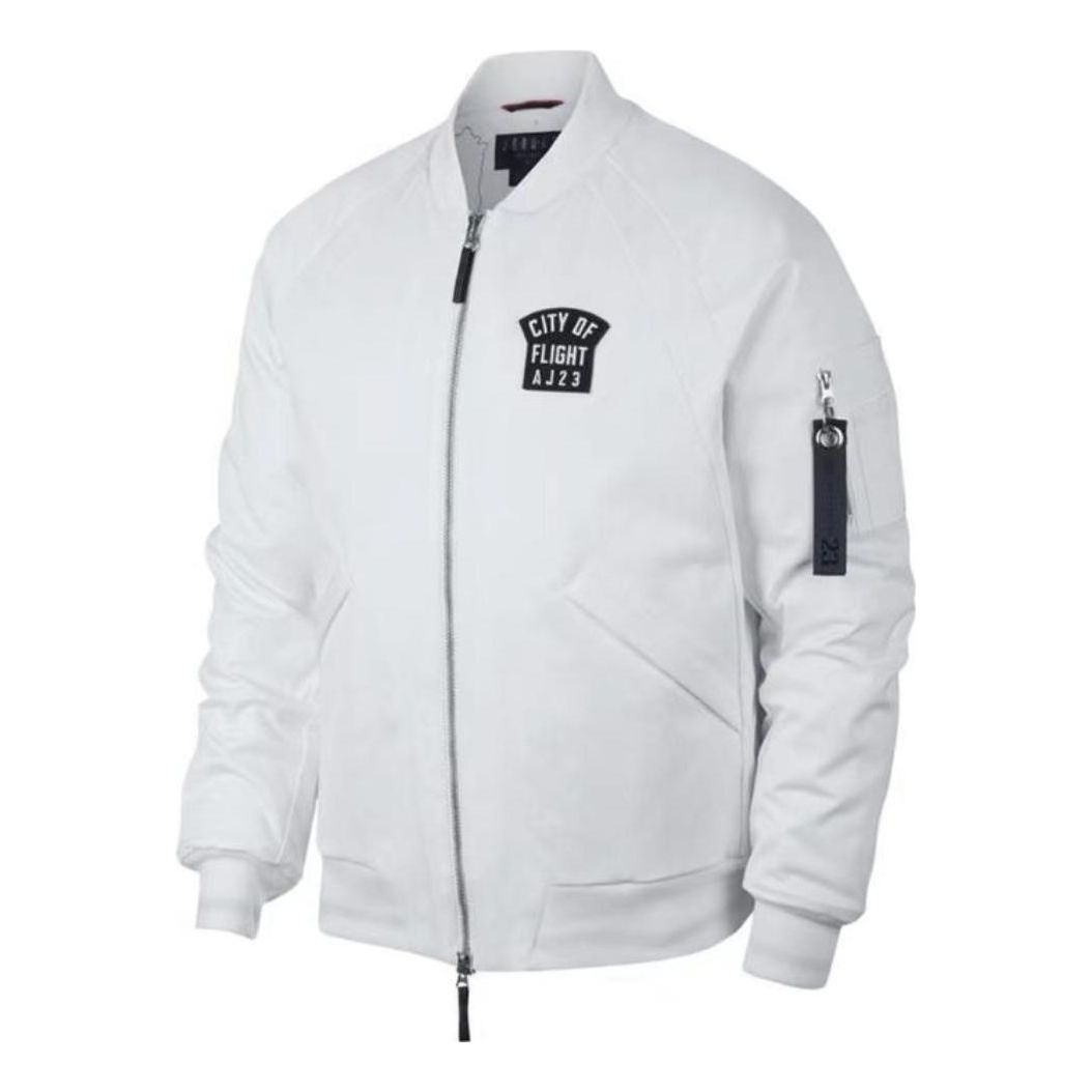 Air Jordan City Of Flight MA 1 Jacket White 911314 100 SneakerSouqq