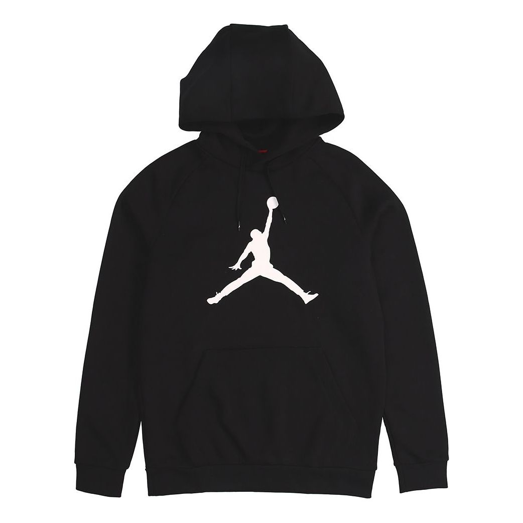 Air Jordan Large logo Printing Fleece Lined Pullover Black DA6802-010