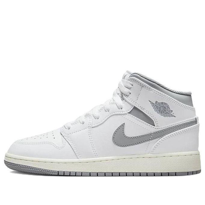 (GS) Air Jordan 1 Mid 'Neutral Grey' 554725-135