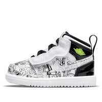 (TD) Air Jordan 1 Mid Alt SE 'White Black Graffiti' DH9682-100