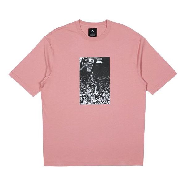 Air Jordan x Union LA Dunk Printing Sports Round Neck T-Shirt 'Pink' CZ1457-695