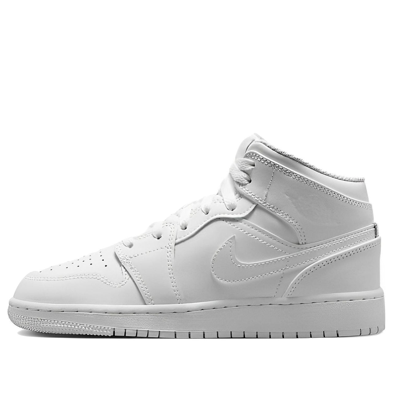 (GS) Air Jordan 1 Mid 'Triple White 2023' 554725-136