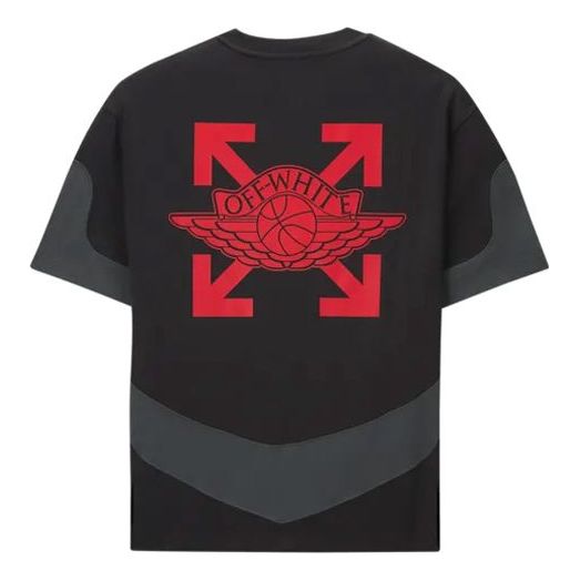 Air Jordan x Off-White 2020 T-Shirt Asia Sizing 'Black Red' CV0657-010