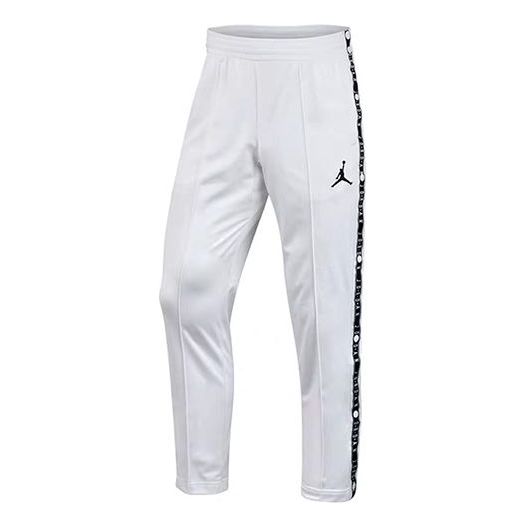 Air Jordan Side Logo Printing Sports Long Pants White CK1455-100