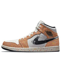 Air Jordan 1 Mid SE 'Brushstroke Paint Splatter' DA8005-100