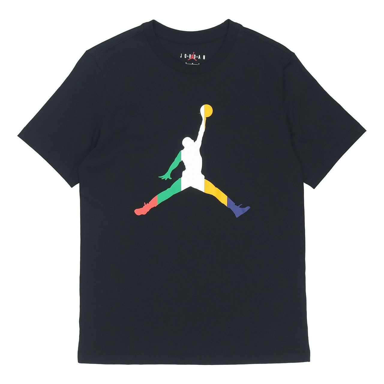 Air Jordan Solid Color Round Neck Printing Short Sleeve Black DN1469-010