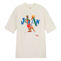 Air Jordan x Aleali May Crossover Printing Basketball Sports Short Sleeve White DH3852-133