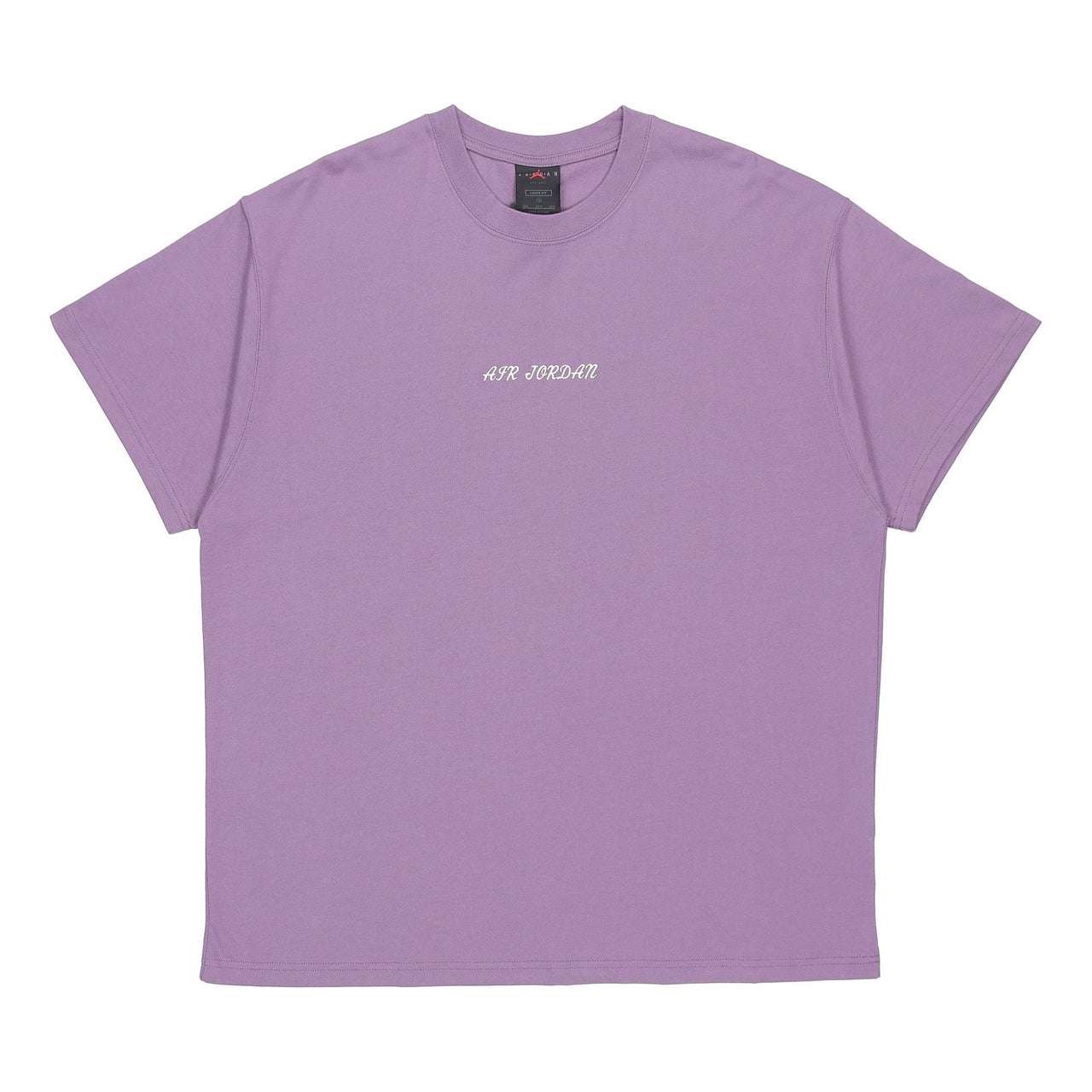 Air Jordan Large Logo Sports Round Neck Short Sleeve Gray Purple DQ4960-574