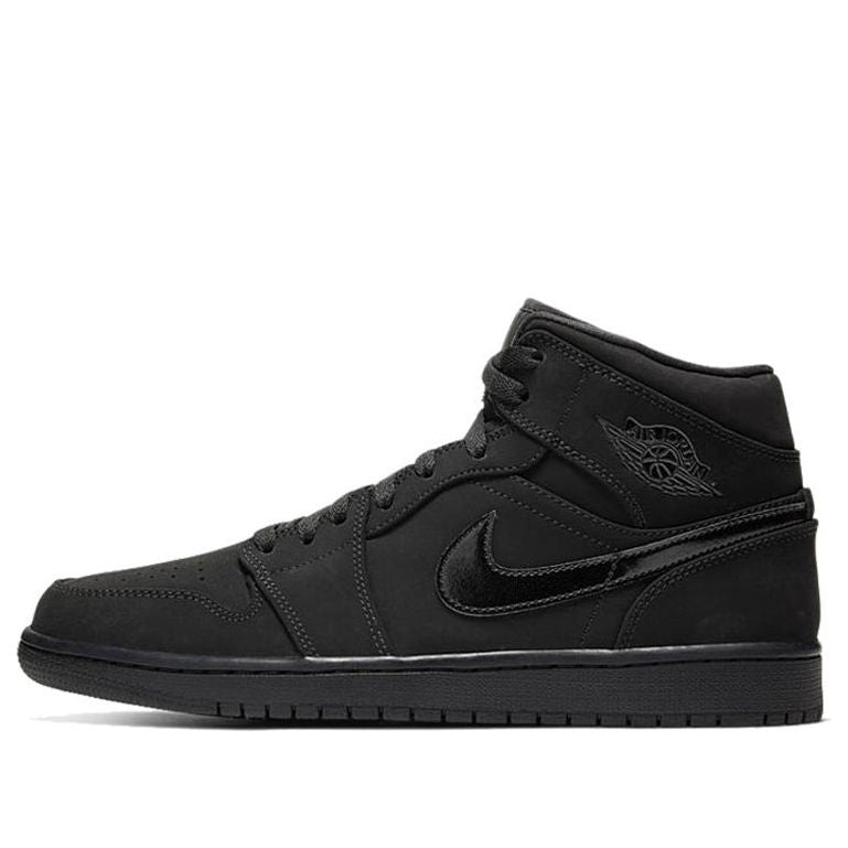 Air Jordan 1 Mid 'Triple Black Suede' 554724-056