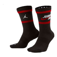 Air Jordan Legacy Crew Contrasting Colors Logo Sports Training Mid Calf Socks One Pair Black DA2560-010