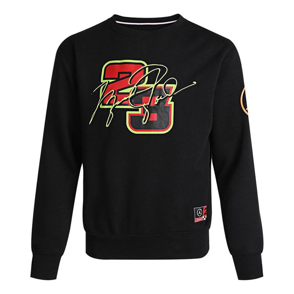 Air Jordan Basketball Print Digital Crewneck Pullover Fleece Sweatshirt For Men Black DD3877-010