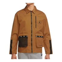 Air Jordan SS22 Cargo Sports lapel Jacket Brown Yellow DJ0243-241