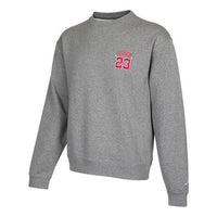 Men's Air Jordan Embroidered Logo Sports Pullover Round Neck Gray DR6421-091