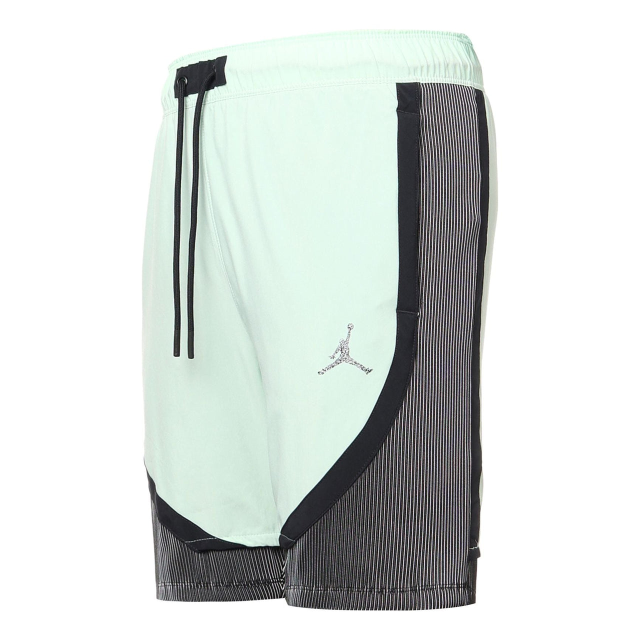 Men's Air Jordan Logo Micro Mark Lacing Colorblock Casual Shorts Mint Green DM1830-379