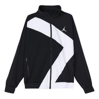 Air Jordan Wings Diamond Retro Sports Running Training Stand Collar Jacket Black CI7916-010