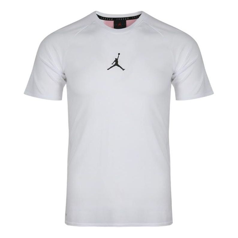 Air Jordan Basketball Sports Breathable Logo Quick Dry Short Sleeve White 889714-102