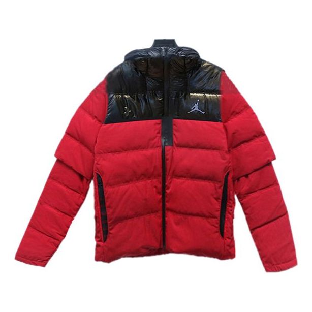 Men's Air Jordan Sports Vest Hooded Down Jacket Red 924676-687