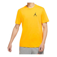 Air Jordan Solid Color Logo Casual Sports Short Sleeve Yellow DA6800-739