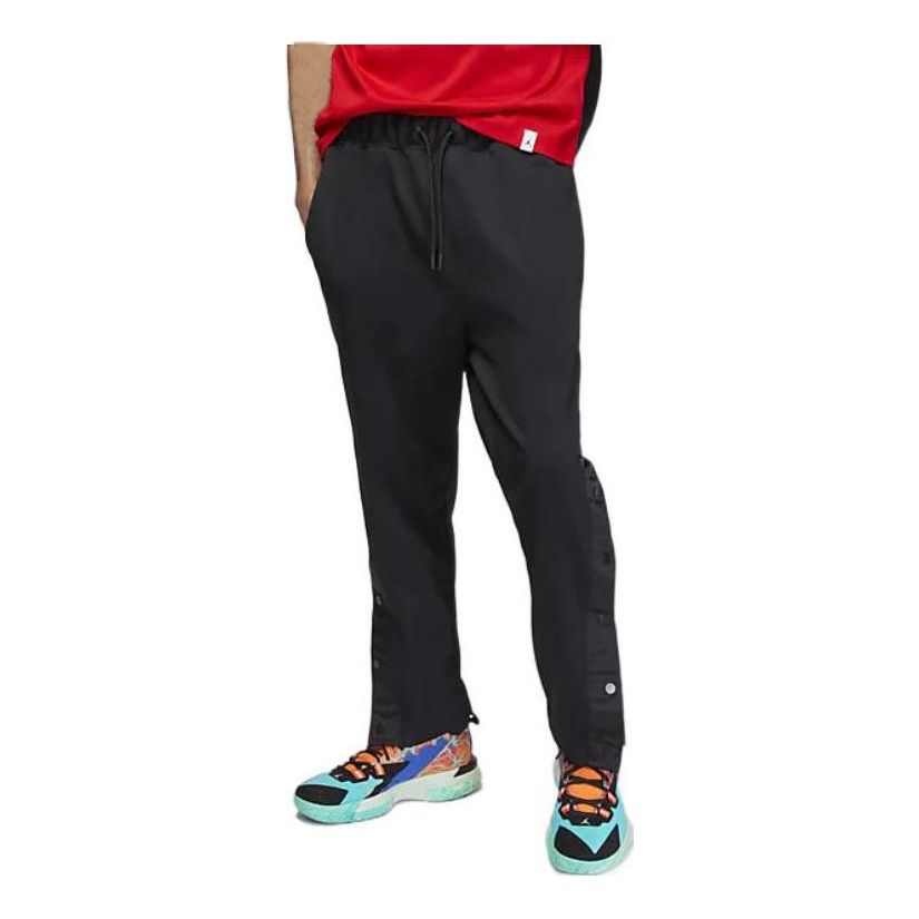 Air Jordan Solid Color Button Casual Pants Men's Black DV5628-010