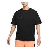 Men's Air Jordan SS22 23 Engineered Solid Color Logo Printing Round Neck Pullover Short Sleeve Black T-Shirt DQ7357-010