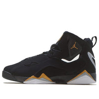 (GS) Air Jordan True Flight 'Black Metallic Gold' 343795-070