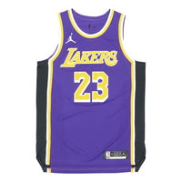 Air Jordan NBA Basketball game Jersey AU Player Edition Los Angeles Lakers LeBron James No. 23 Purple CV8856-511