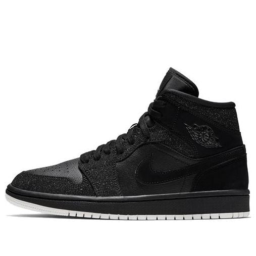 (WMNS) Air Jordan 1 Mid 'Black Glitter' BQ6472-001