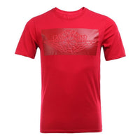 Men's Air Jordan Solid Color Logo Casual Round Neck Short Sleeve Red T-Shirt 801055-687